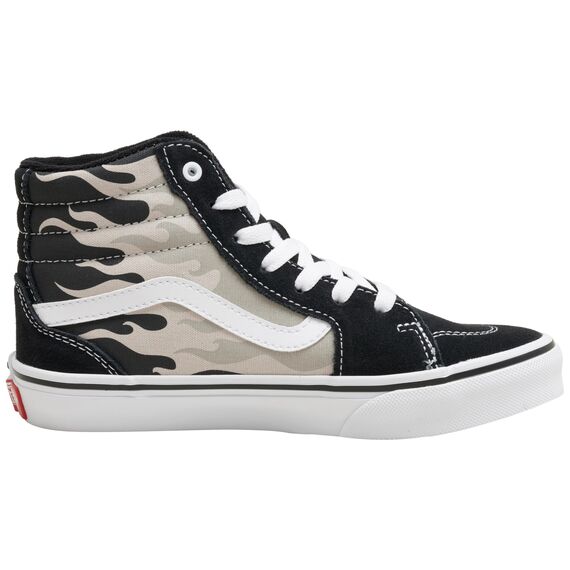 Vans Filmore Hi, Unisex Kinder Sneaker, Tonal Flames Grey/White,