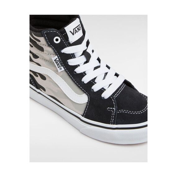 Vans Filmore Hi, Unisex Kinder Sneaker, Tonal Flames Grey/White,