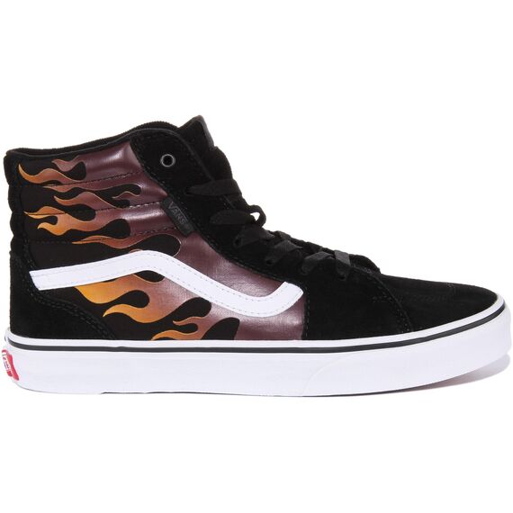 Vans Unisex Kinder Filmore Hi Sneaker, Faded Flame Black, 34.5 EU