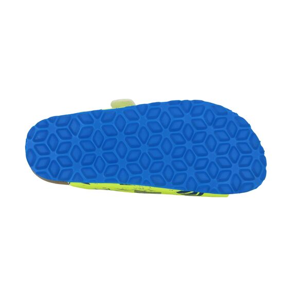 Lico Bioline Top Jungen Pantoletten, Neongelb/ Blau, 32 EU