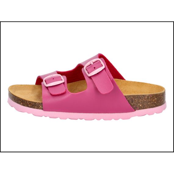 Lico Unisex Kinder Bioline Kids 2-schnaller Pantoletten, Pink Rosa, 33 EU
