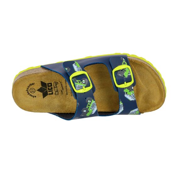 Lico Jungen Bioline Motru Pantoletten, Blau, 32 EU