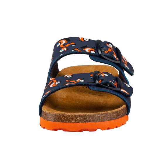 Lico Unisex Kinder Bioline Motru Pantoletten, Marine Orange, 33 EU