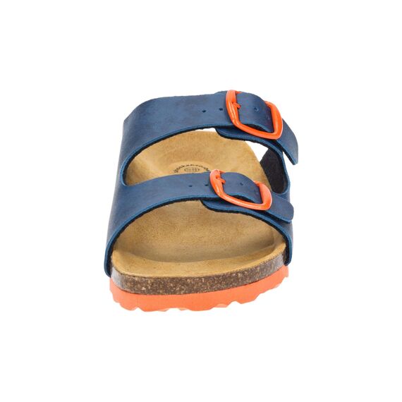 Lico Jungen Pantolette Pantolette Bioline Kids, Blau Orange, 30 EU