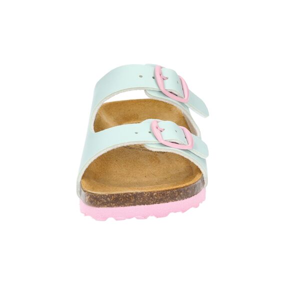 Lico Unisex Kinder Bioline Kids 2-schnaller Pantoletten, Türkis Rosa, 39 EU