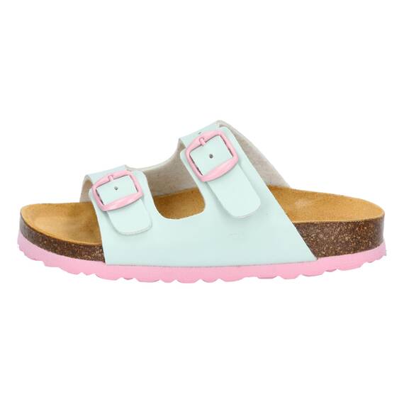 Lico Unisex Kinder Bioline Kids 2-schnaller Pantoletten, Türkis Rosa, 37 EU