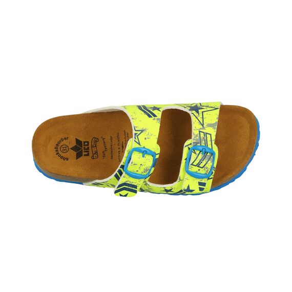 Lico Jungen Bioline Top Hausschuhe, Neongelb Blau, 38 EU
