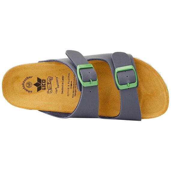 Lico Unisex Bioline Kids Pantoletten, Marine Grün, 30 EU