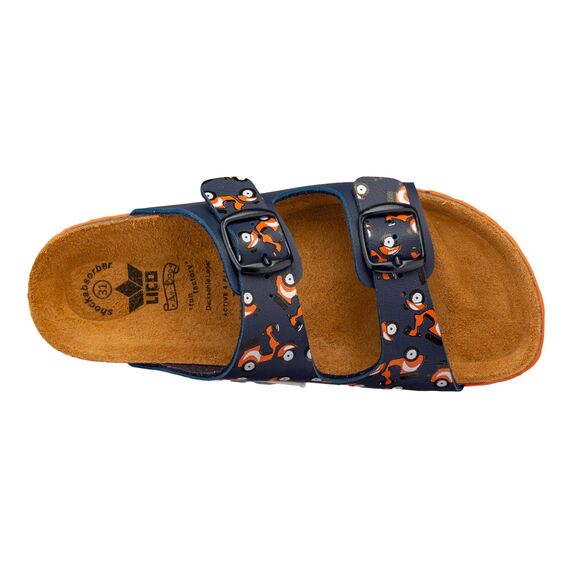 Lico BIOLINE MOTRU Unisex Kinder Hausschuh, Marine/ Orange, 42 EU