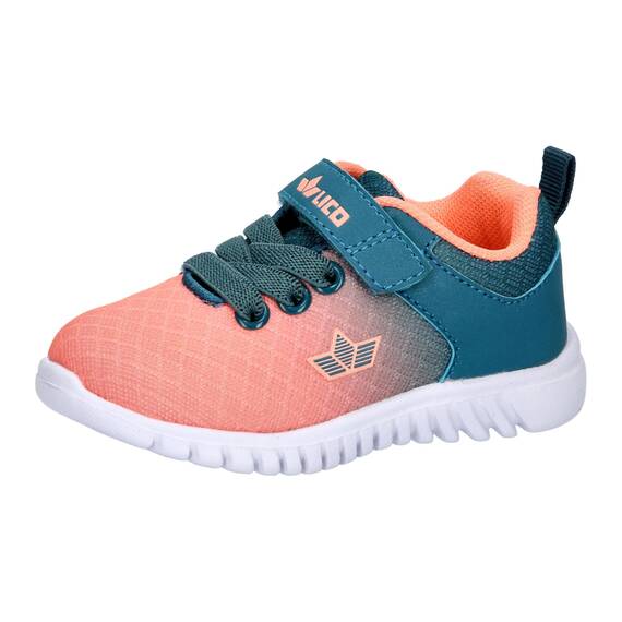 Lico Jungen Unisex Kinder Mia VS Lauflernschuhe, Lachs/Petrol, 24 EU