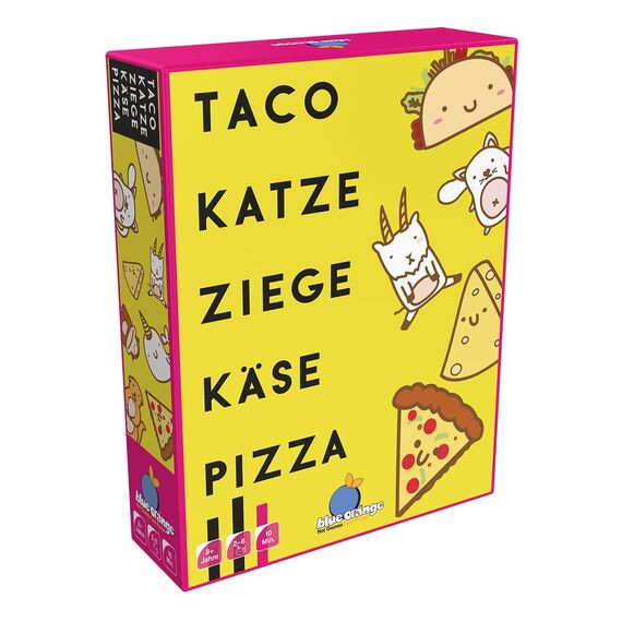 blue orange, Taco Katze Ziege Käse Pizza, Partyspiel, Kartenspiel, 2 bis 8 Spieler, ab 8 Jahren, 10 Minuten, Deutsch