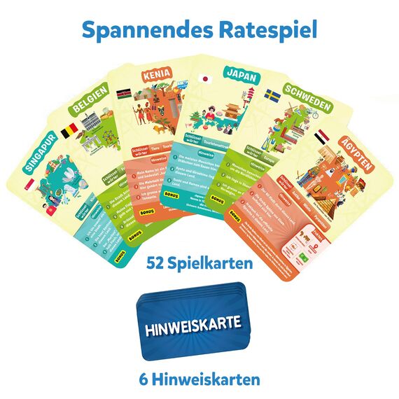 Skillmatics Kartenspiel - 10 Mal darfst du raten Länder der Welt, Geschenke für Kinder ab 8 Jahren, Groβer Spaβ für Reisen und Familienspiel Abende
