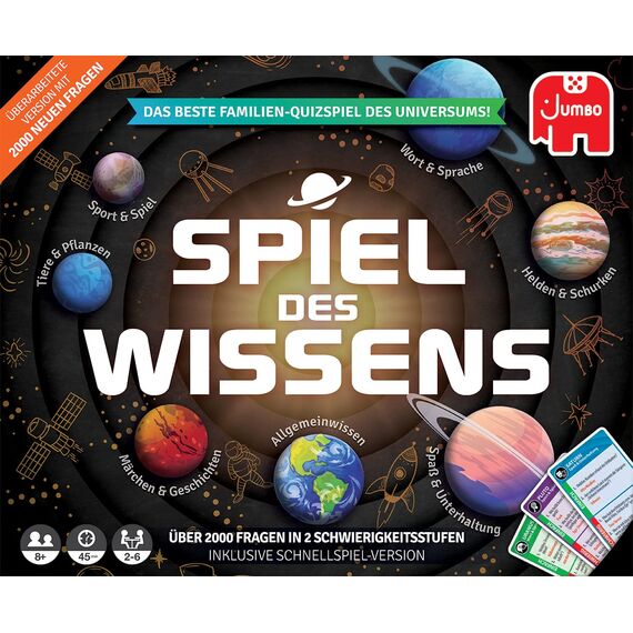 Jumbo 19907 Spiel des Wissens, Familien Quizspiel, Ab 10 Jahren