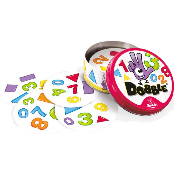 Asmodee, Dobble 1,2,3, DE-Version, Familienspiel, Kartenspiel, Schnelles und lustiges Gesellschaftsspiel für die ganze Familie, 2-8 Spieler, ab 6 Jahren, 15 Minuten