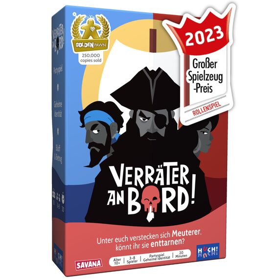 SAVANA Verräter an Bord - Bluffen, Strategie, Spaß, & Verrat | Kartenspiel für Jugendliche & Erwachsene | 3-8 Spieler | Ab 10 Jahren | Gesellschaftsspiel für Familie & Freunde