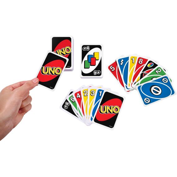 Mattel Games UNO Kartenspiel für die Famile, Perfekt als Kinderspiel, Reisespiel oder Spiel für Erwachsene, für 2-10 Spieler, ab 7 Jahren, W2087