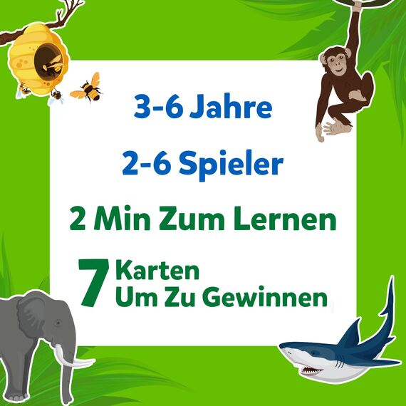 Skillmatics Kartenspiel - 10 Mal darfst du raten Junior Tierreich, Geschenke und Spannendes Lernen für Kinder 3-6 Jahre
