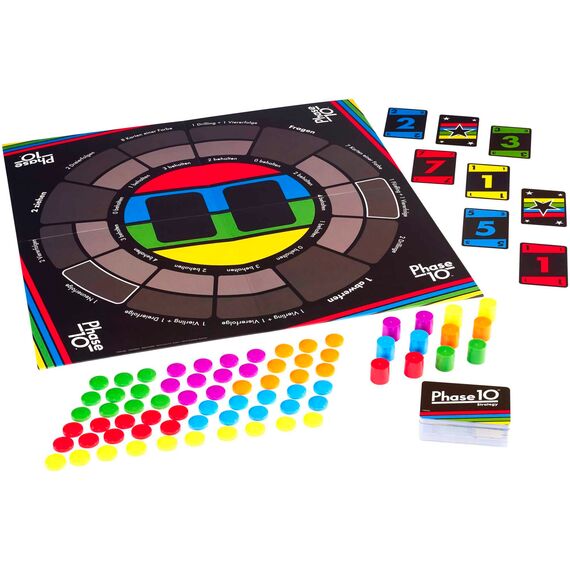 Mattel Games Phase 10 Brettspiel Strategy, interaktives Spiel für die Familie, Perfekt als Kinderspiel oder als Spiel für Erwachsene, Gesellschaftsspiel, für 2-6 Spieler, ab 7 Jahren, FTB29