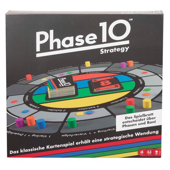 Mattel Games Phase 10 Brettspiel Strategy, interaktives Spiel für die Familie, Perfekt als Kinderspiel oder als Spiel für Erwachsene, Gesellschaftsspiel, für 2-6 Spieler, ab 7 Jahren, FTB29
