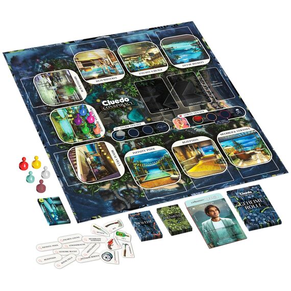 Hasbro Gaming Cluedo Conspiracy Brettspiel für Erwachsene und Jugendliche, deutsche Version des Mystery Games, für 4-10 Spieler und ab 14 Jahren