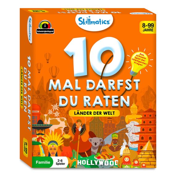 Skillmatics Kartenspiel - 10 Mal darfst du raten Länder der Welt, Geschenke für Kinder ab 8 Jahren, Groβer Spaβ für Reisen und Familienspiel Abende