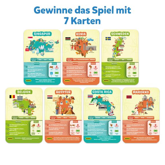 Skillmatics Kartenspiel - 10 Mal darfst du raten Länder der Welt, Geschenke für Kinder ab 8 Jahren, Groβer Spaβ für Reisen und Familienspiel Abende