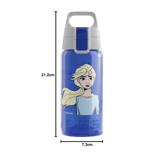 SIGG VIVA ONE Elsa II Kinder Trinkflasche (0.5 L), schadstofffreie Kinderflasche mit auslaufsicherem Deckel, einhändig bedienbare Wasserflasche