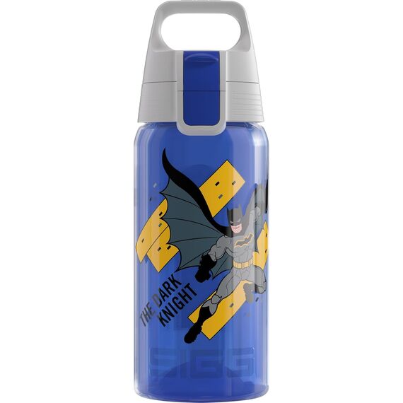 Sigg - Trinkflasche Kinder - Viva One - Batman - Für Kohlensäurehaltige Getränke Geeignet - Auslaufsicher - Spülmaschinenfest - BPA-frei - Sport & Schule - Blue - 0,5L