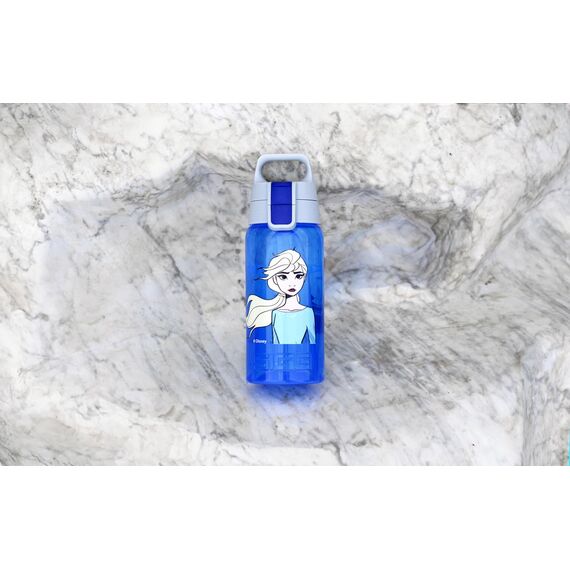 SIGG VIVA ONE Elsa II Kinder Trinkflasche (0.5 L), schadstofffreie Kinderflasche mit auslaufsicherem Deckel, einhändig bedienbare Wasserflasche