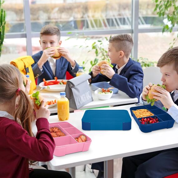 IJIAMY Brotdose Kinder mit Fächern, Bento Box Kinder, Auslaufsicher Lunchbox Kinder, Brotbox für Mädchen & Jungen, Snackbox, Perfekt für Schule, Kindergarten & Ausflüge