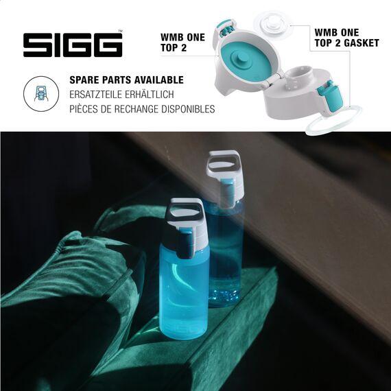 SIGG VIVA ONE Dory Kinder Trinkflasche (0.5 L), schadstofffreie Kinderflasche mit auslaufsicherem Deckel, einhändig bedienbare Trinkflasche für Kinder