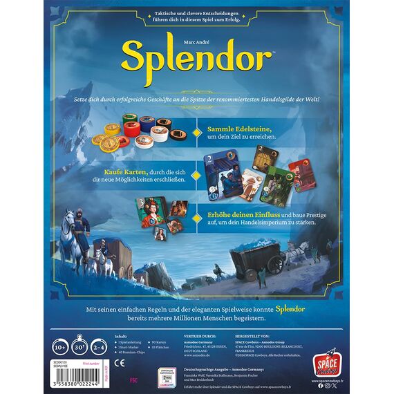 Asmodee, UNbox Now, Splendor, Grundspiel, Familienspiel, Nominiert zum Spiel des Jahres 2014, 2-4 Spieler, Ab 10+ Jahren, 30 Minuten, Deutsch