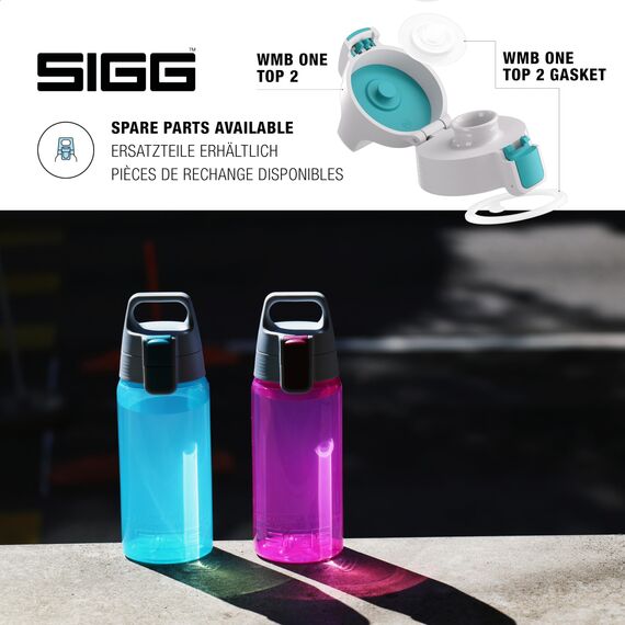 Sigg - Trinkflasche Kinder - Viva One Monstertruck - Für Kohlensäurehaltige Getränke Geeignet - Auslaufsicher - Spülmaschinenfest - BPA-frei - Sport & Schule - Blau - 0,5L