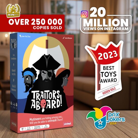 SAVANA Verräter an Bord - Award Winning Secret Identity Party Game - Spaß, Strategie und Verrat | Leicht zu erlernen, 15 Minuten Runde | beliebte Spiele für 3-8 Spieler | Alter 10 +