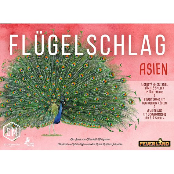 Feuerland Spiele 31018 Flügelschlag Asien-Erweiterung, Ab 10 Jahren, Schwarz