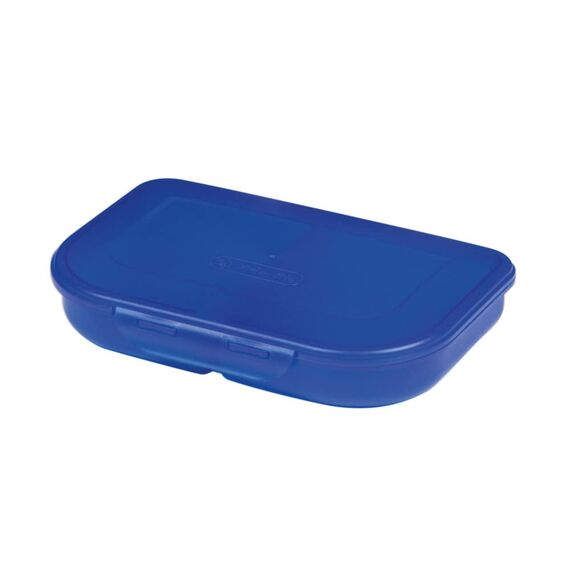 Herlitz Brotdose blau, mit 2 Fächern – Kunststoff-Lunchbox für Kinder, spülmaschinenfest & BPA-frei, passend für Herlitz Schulranzen