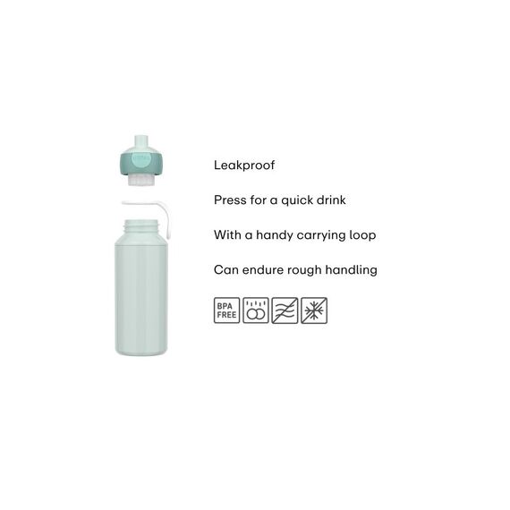 Mepal - Trinkflasche Pop-up Campus - Wasserflasche - Auslaufsichere Flasche für die Schule - Wiederverwendbar - BPA-frei & Spülmaschinenfest - 400 ml - Paw Patrol Girls