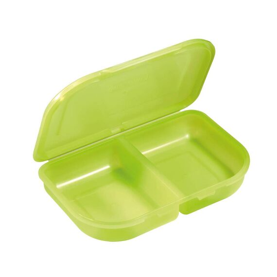 Herlitz Brotdose blau, mit 2 Fächern – Kunststoff-Lunchbox für Kinder, spülmaschinenfest & BPA-frei, passend für Herlitz Schulranzen