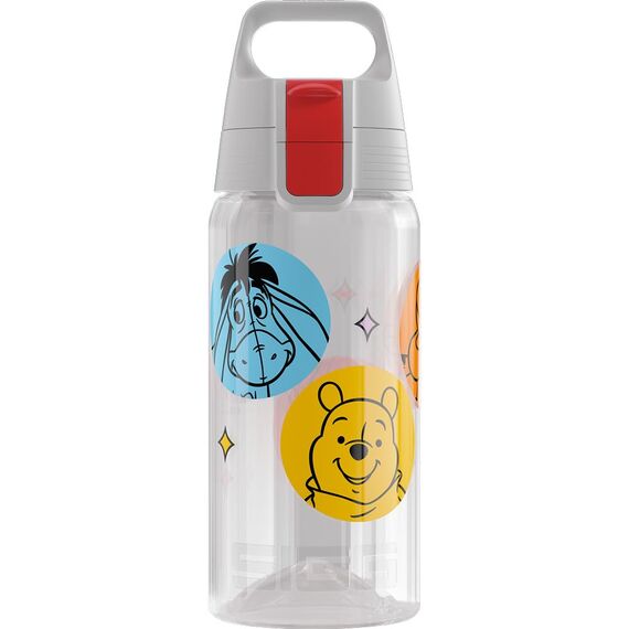 Sigg - Trinkflasche Kinder - Viva One Disney - Winnie & Friends - Für Kohlensäurehaltige Getränke Geeignet - Auslaufsicher - Spülmaschinenfest - BPA-frei - Sport & Schule - Transparent - 0,5L