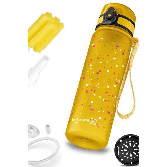 My Vesperbox® Trinkflasche Kinder [500ML] - Wasserflasche Kohlensäure Geeignet & Auslaufsicher - Water Bottle Kids - für Schule & Sport - Kinderflasche für Mädchen & Jungen - inkl. Ersatzdichtung