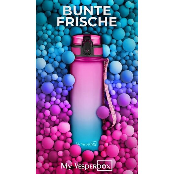 My Vesperbox® Trinkflasche Kinder [750ML] - Wasserflasche Kohlensäure Geeignet & Auslaufsicher - Water Bottle Kids - für Schule & Sport - Kinderflasche für Mädchen & Jungen - inkl. Ersatzdichtung