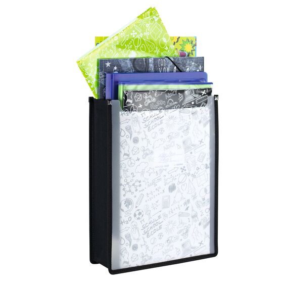 HERMA Heftbox A4 Schulranzen oben offen, 34,5 x 26 x 7 cm, Kunststoff Schulheftbox in weiß für Schnellhefter, Bücher, Schulhefte, Blöcke & Unterlagen, stabile Kinder Heftmappe für den Rucksack