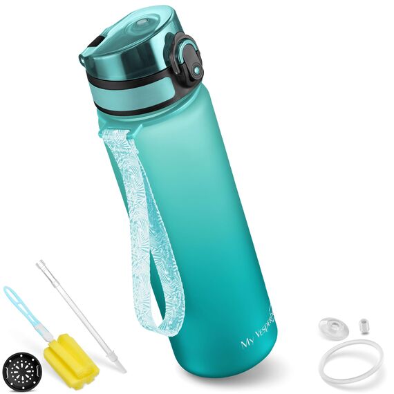 My Vesperbox® Trinkflasche Kinder [500ML] - Wasserflasche Kohlensäure Geeignet & Auslaufsicher - Water Bottle Kids - für Schule & Sport - Kinderflasche für Mädchen & Jungen - inkl. Ersatzdichtung