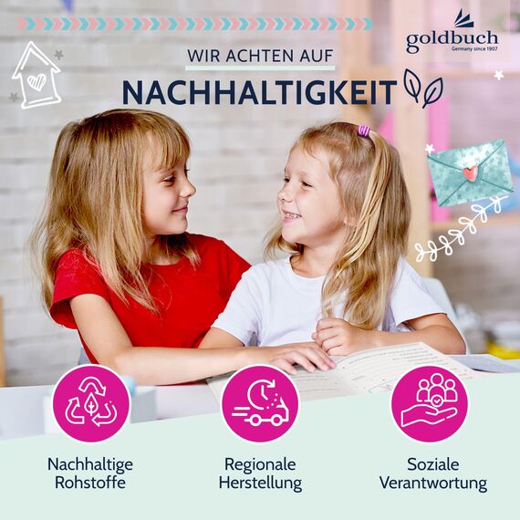 goldbuch 43 205 Freundebuch Traumfänger DIN A5, zum Ausfüllen, Erinnerungsbuch an Freunde, Notizbuch mit 84 illustrierte Seiten, Einband mit Kunstdruck, Weiß