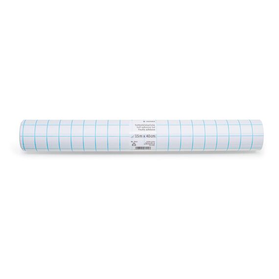 HERMA 7015 Buchschutzfolie selbstklebend transparent, 15 m x 40 cm, reiß- & wasserfest Bucheinschlagfolie, glänzende Buchfolie aus robuster Polypropylen-Folie für dauerhaftes Einbinden