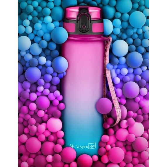 My Vesperbox® Trinkflasche Kinder [1000ML] - Wasserflasche Kohlensäure Geeignet & Auslaufsicher - Water Bottle Kids - für Schule & Sport - Kinderflasche für Mädchen & Jungen - inkl. Ersatzdichtung