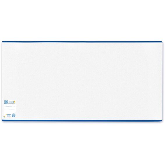 HERMA 7220 Buchumschlag 22 x 38 cm HERMÄX Classic, Buchhülle mit Beschriftungsetikett & Kantenschutz aus abwischbarer Polypropylen-Folie, Buchschoner für Schulbücher, transparent