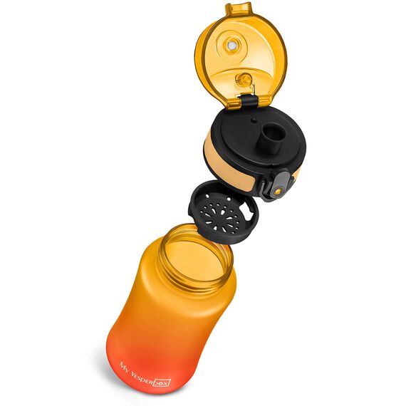My Vesperbox® Trinkflasche Kinder [350ML] - Wasserflasche Kohlensäure Geeignet & Auslaufsicher - Water Bottle Kids - für Schule & Sport - Kinderflasche für Mädchen & Jungen - inkl. Ersatzdichtung