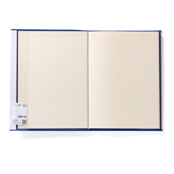 HERMA 7235 Buchumschlag 23,5 x 44 cm HERMÄX Classic, Buchhülle mit Beschriftungsetikett & Kantenschutz aus abwischbarer Polypropylen-Folie, Buchschoner für Schulbücher, transparent
