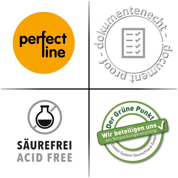 perfect line - 25 Hefthüllen DIN A5, 5 Farben - Heftumschlag transparent genarbt - Heftschoner aus recyclebarem PP, Dokumentenecht